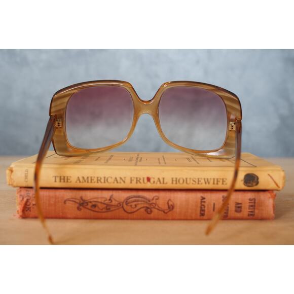 1970s Vintage Sunglasses Italy Glam Retro Grandma Chic Festival Oversized NOS main image 7